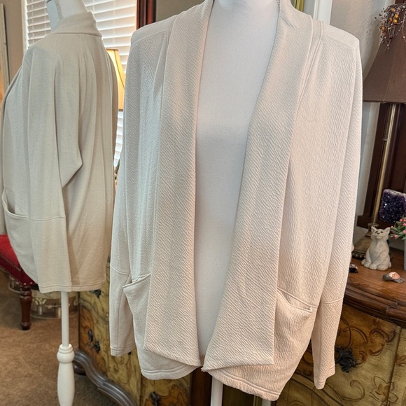 Prana Women's Cream Open Front Shrug - Picture 5 of 14